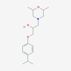 molecular formula C18H29NO3 B1226190 1-(2,6-Dimethyl-4-morpholinyl)-3-(4-propan-2-ylphenoxy)-2-propanol 