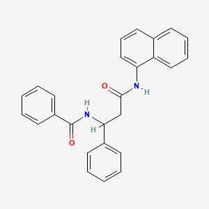 molecular formula C26H22N2O2 B1226192 N-[3-(1-naphthalenylamino)-3-oxo-1-phenylpropyl]benzamide 
