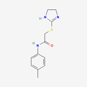 molecular formula C12H15N3OS B1226200 2-(4,5-dihydro-1H-imidazol-2-ylthio)-N-(4-methylphenyl)acetamide 