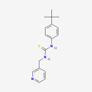 molecular formula C17H21N3S B1226205 1-(4-叔丁基苯基)-3-(3-吡啶基甲基)硫脲 