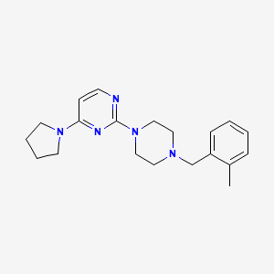 2-{4-[(2-Methylphenyl)methyl]piperazin-1-yl}-4-(pyrrolidin-1-yl)pyrimidine