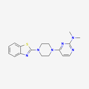 4-[4-(1,3-benzothiazol-2-yl)piperazin-1-yl]-N,N-dimethylpyrimidin-2-amine