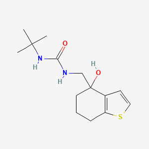 3-Tert-butyl-1-[(4-hydroxy-4,5,6,7-tetrahydro-1-benzothiophen-4-yl)methyl]urea