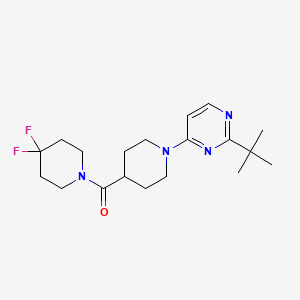 2-Tert-butyl-4-[4-(4,4-difluoropiperidine-1-carbonyl)piperidin-1-yl]pyrimidine