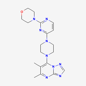 4-[4-(4-{5,6-Dimethyl-[1,2,4]triazolo[1,5-a]pyrimidin-7-yl}piperazin-1-yl)pyrimidin-2-yl]morpholine