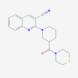 2-[3-(Thiomorpholine-4-carbonyl)piperidin-1-yl]quinoline-3-carbonitrile