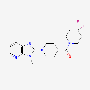 4-(4,4-difluoropiperidine-1-carbonyl)-1-{3-methyl-3H-imidazo[4,5-b]pyridin-2-yl}piperidine