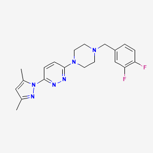 3-{4-[(3,4-difluorophenyl)methyl]piperazin-1-yl}-6-(3,5-dimethyl-1H-pyrazol-1-yl)pyridazine