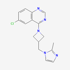 6-chloro-4-{3-[(2-methyl-1H-imidazol-1-yl)methyl]azetidin-1-yl}quinazoline