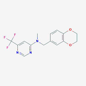 N-[(2,3-dihydro-1,4-benzodioxin-6-yl)methyl]-N-methyl-6-(trifluoromethyl)pyrimidin-4-amine