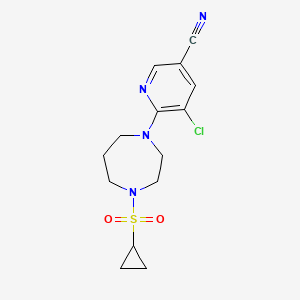 5-Chloro-6-[4-(cyclopropanesulfonyl)-1,4-diazepan-1-yl]pyridine-3-carbonitrile