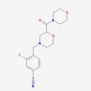 3-Fluoro-4-{[2-(morpholine-4-carbonyl)morpholin-4-yl]methyl}benzonitrile