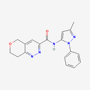 N-(3-methyl-1-phenyl-1H-pyrazol-5-yl)-5H,7H,8H-pyrano[4,3-c]pyridazine-3-carboxamide