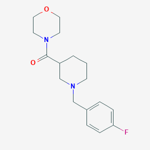 4-{1-[(4-Fluorophenyl)methyl]piperidine-3-carbonyl}morpholine