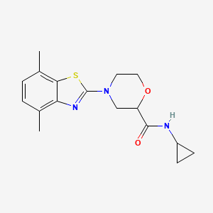 N-cyclopropyl-4-(4,7-dimethyl-1,3-benzothiazol-2-yl)morpholine-2-carboxamide