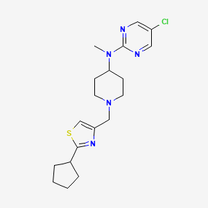 5-chloro-N-{1-[(2-cyclopentyl-1,3-thiazol-4-yl)methyl]piperidin-4-yl}-N-methylpyrimidin-2-amine