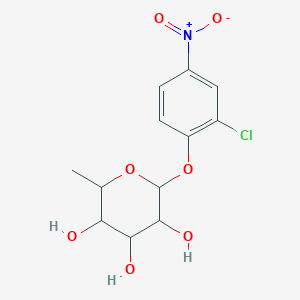 molecular formula C12H14ClNO7 B1226248 2-(2-Chloro-4-nitrophenoxy)-6-methyloxane-3,4,5-triol 