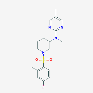 N-[1-(4-fluoro-2-methylbenzenesulfonyl)piperidin-3-yl]-N,5-dimethylpyrimidin-2-amine