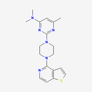 N,N,6-trimethyl-2-(4-{thieno[3,2-c]pyridin-4-yl}piperazin-1-yl)pyrimidin-4-amine