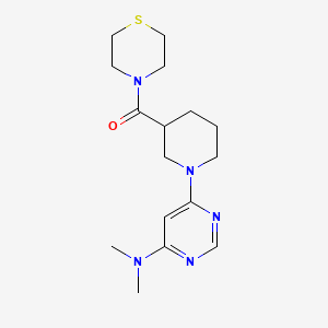 N,N-dimethyl-6-[3-(thiomorpholine-4-carbonyl)piperidin-1-yl]pyrimidin-4-amine