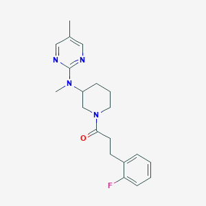 3-(2-Fluorophenyl)-1-{3-[methyl(5-methylpyrimidin-2-yl)amino]piperidin-1-yl}propan-1-one