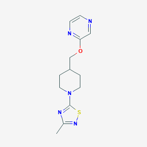 2-{[1-(3-Methyl-1,2,4-thiadiazol-5-yl)piperidin-4-yl]methoxy}pyrazine