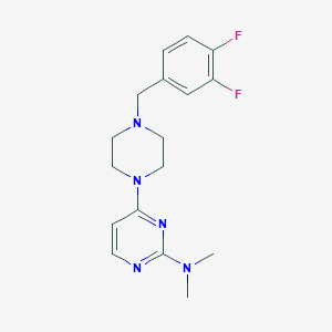 4-{4-[(3,4-difluorophenyl)methyl]piperazin-1-yl}-N,N-dimethylpyrimidin-2-amine