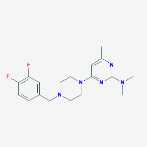 4-{4-[(3,4-difluorophenyl)methyl]piperazin-1-yl}-N,N,6-trimethylpyrimidin-2-amine