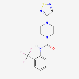 4-(1,2,5-thiadiazol-3-yl)-N-[2-(trifluoromethyl)phenyl]piperazine-1-carboxamide