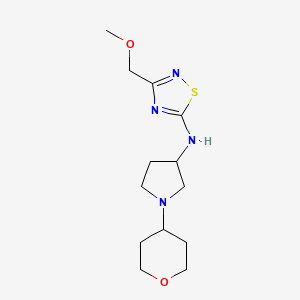 3-(methoxymethyl)-N-[1-(oxan-4-yl)pyrrolidin-3-yl]-1,2,4-thiadiazol-5-amine