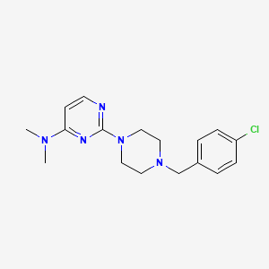 2-{4-[(4-chlorophenyl)methyl]piperazin-1-yl}-N,N-dimethylpyrimidin-4-amine