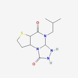 8-(2-Methylpropyl)-5-thia-1,8,10,11-tetraazatricyclo[7.3.0.0^{2,6}]dodeca-2(6),3,9-triene-7,12-dione