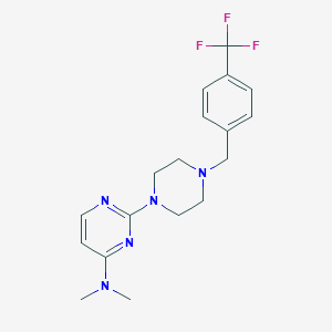 N,N-dimethyl-2-(4-{[4-(trifluoromethyl)phenyl]methyl}piperazin-1-yl)pyrimidin-4-amine