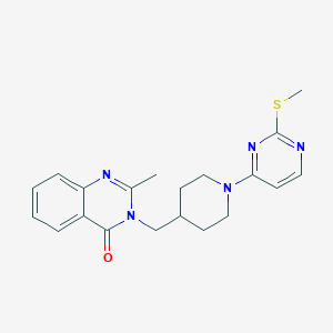 2-Methyl-3-({1-[2-(methylsulfanyl)pyrimidin-4-yl]piperidin-4-yl}methyl)-3,4-dihydroquinazolin-4-one