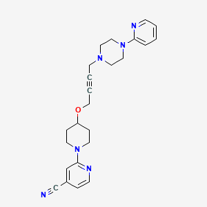 2-[4-({4-[4-(Pyridin-2-yl)piperazin-1-yl]but-2-yn-1-yl}oxy)piperidin-1-yl]pyridine-4-carbonitrile