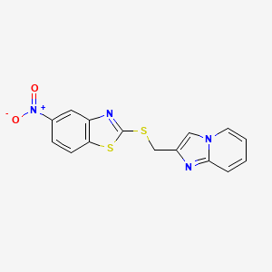 2-[(Imidazo[1,2-a]pyridin-2-ylmethyl)sulfanyl]-5-nitro-1,3-benzothiazole