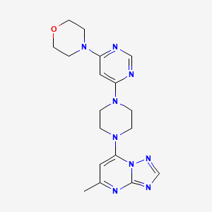 4-[6-(4-{5-Methyl-[1,2,4]triazolo[1,5-a]pyrimidin-7-yl}piperazin-1-yl)pyrimidin-4-yl]morpholine