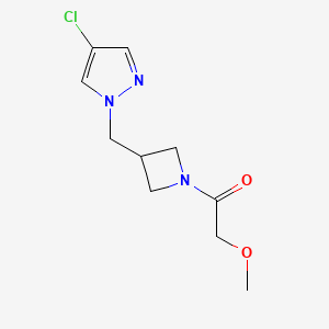 1-{3-[(4-chloro-1H-pyrazol-1-yl)methyl]azetidin-1-yl}-2-methoxyethan-1-one