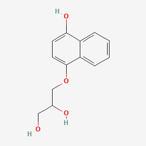 molecular formula C13H14O4 B1226266 3-(4-Hydroxy-1-naphthoxy)propane-1,2-diol CAS No. 36112-96-6