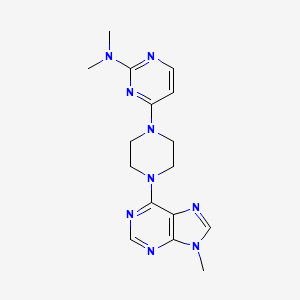 N,N-dimethyl-4-[4-(9-methyl-9H-purin-6-yl)piperazin-1-yl]pyrimidin-2-amine