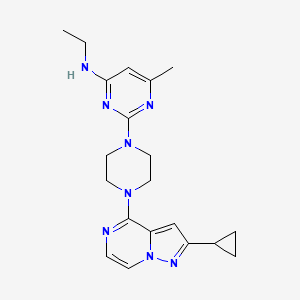 2-(4-{2-cyclopropylpyrazolo[1,5-a]pyrazin-4-yl}piperazin-1-yl)-N-ethyl-6-methylpyrimidin-4-amine