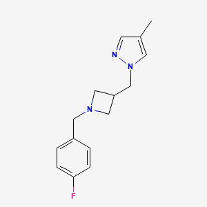 1-({1-[(4-fluorophenyl)methyl]azetidin-3-yl}methyl)-4-methyl-1H-pyrazole