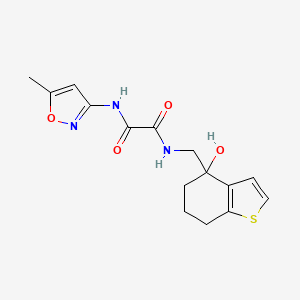 N'-[(4-hydroxy-4,5,6,7-tetrahydro-1-benzothiophen-4-yl)methyl]-N-(5-methyl-1,2-oxazol-3-yl)ethanediamide