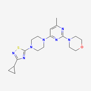 4-{4-[4-(3-Cyclopropyl-1,2,4-thiadiazol-5-yl)piperazin-1-yl]-6-methylpyrimidin-2-yl}morpholine