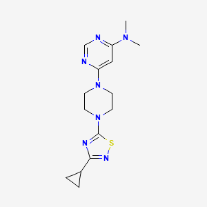 6-[4-(3-cyclopropyl-1,2,4-thiadiazol-5-yl)piperazin-1-yl]-N,N-dimethylpyrimidin-4-amine