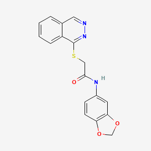 N-(2H-1,3-benzodioxol-5-yl)-2-(phthalazin-1-ylsulfanyl)acetamide