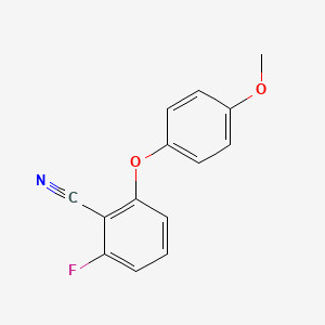 molecular formula C14H10FNO2 B1226281 2-Fluoro-6-(4-methoxyphenoxy)benzonitrile 