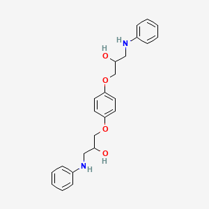 molecular formula C24H28N2O4 B1226283 1-Anilino-3-[4-(3-anilino-2-hydroxypropoxy)phenoxy]-2-propanol 