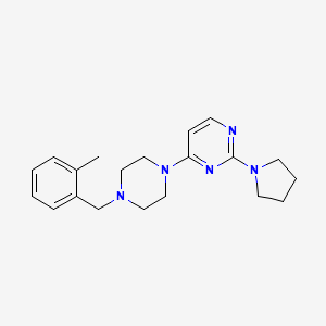 4-{4-[(2-Methylphenyl)methyl]piperazin-1-yl}-2-(pyrrolidin-1-yl)pyrimidine