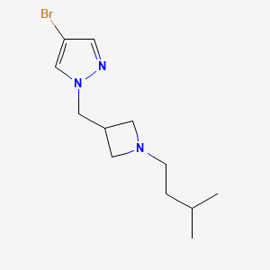 4-bromo-1-{[1-(3-methylbutyl)azetidin-3-yl]methyl}-1H-pyrazole